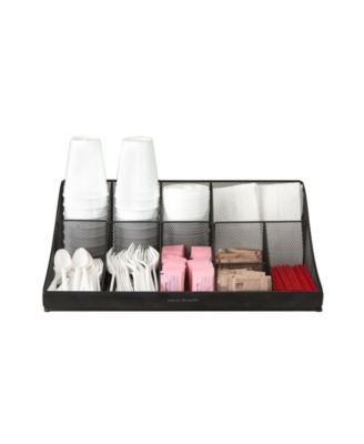 Mind Reader 11 Compartment Breakroom Coffee Condiment Organizer