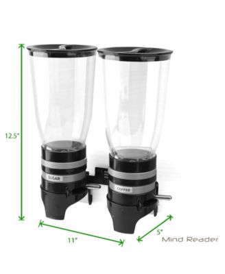 Mind Reader Metal Double Wall Mounted Coffee and Sugar Dispenser