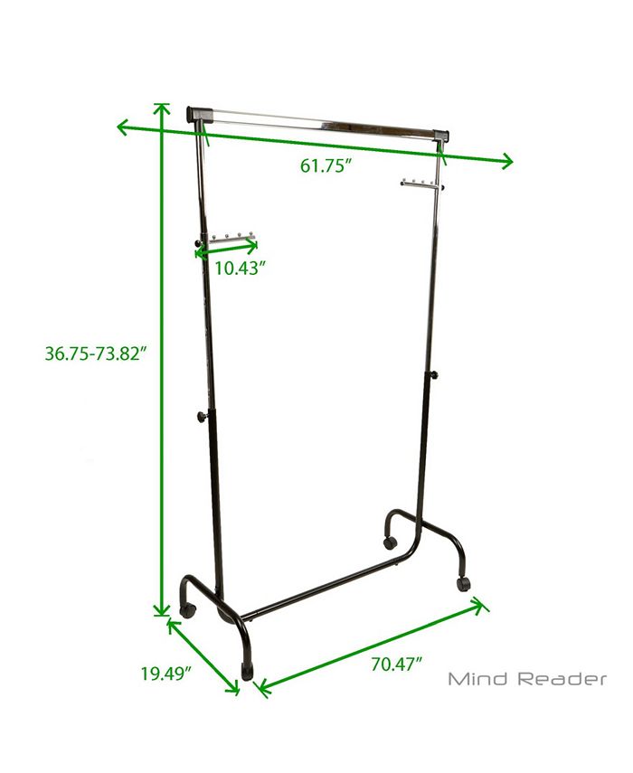 Mind Reader Heavy Duty Single Rolling Garment Rack - Macy's