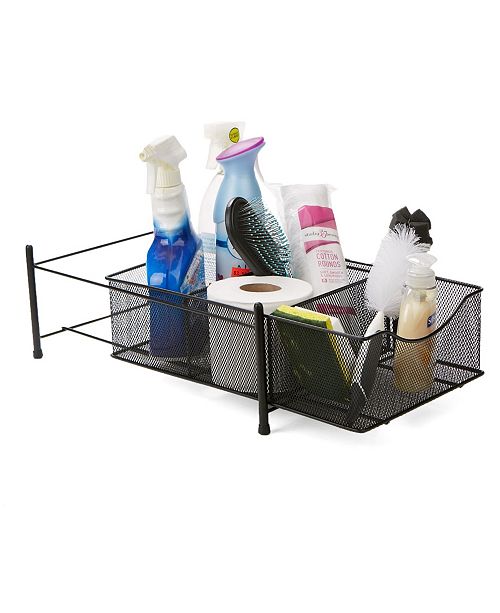 Mind Reader 3 Compartment Metal Mesh Storage Baskets Organizer