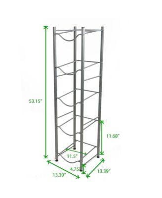 Mind Reader 5 Tier Stainless Steel Heavy Duty Water Cooler Jug Rack