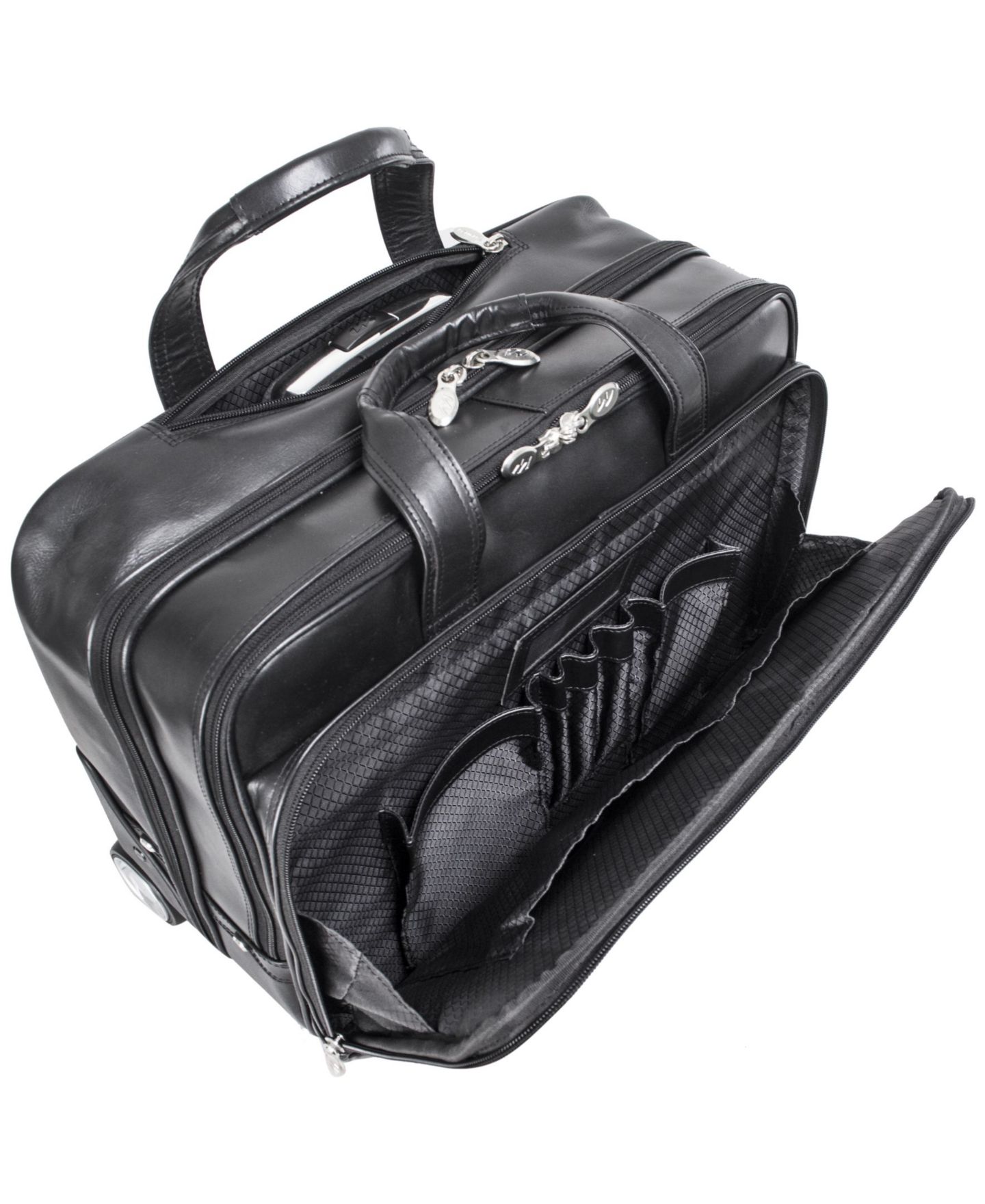 Сумка McKlein Bowery 15" Wheeled Laptop Briefcase, цвет: Чёрный — фото 4