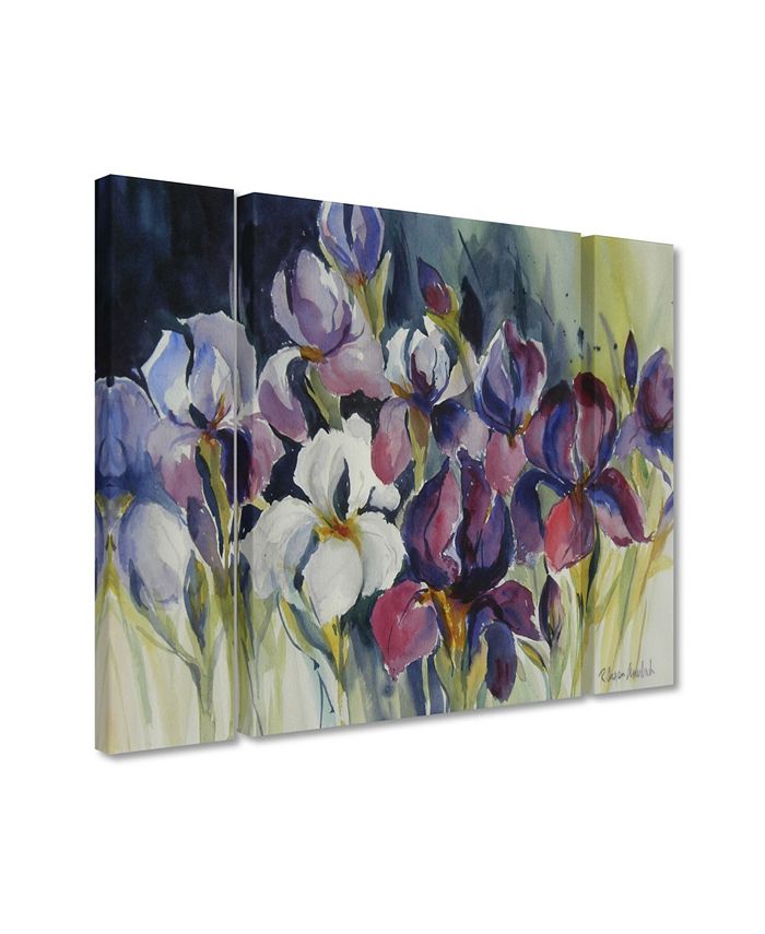 Trademark Global Rita Auerbach 'White Iris' Multi Panel Art Set Large ...