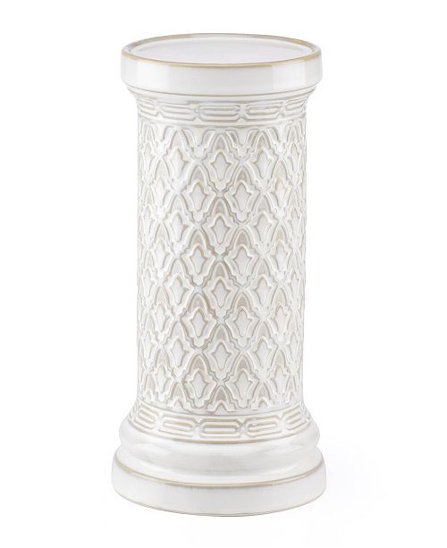 Lenox Global Tapestry Pillar Candle Holder White & Reviews Candle