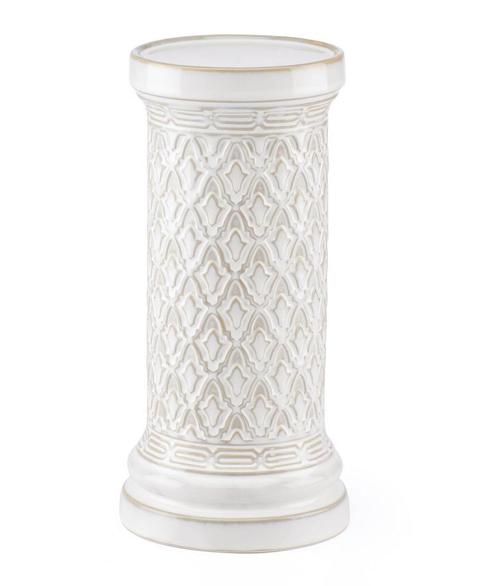 Lenox - GLOBAL TAPESTRY Pillar Candle Holder White
