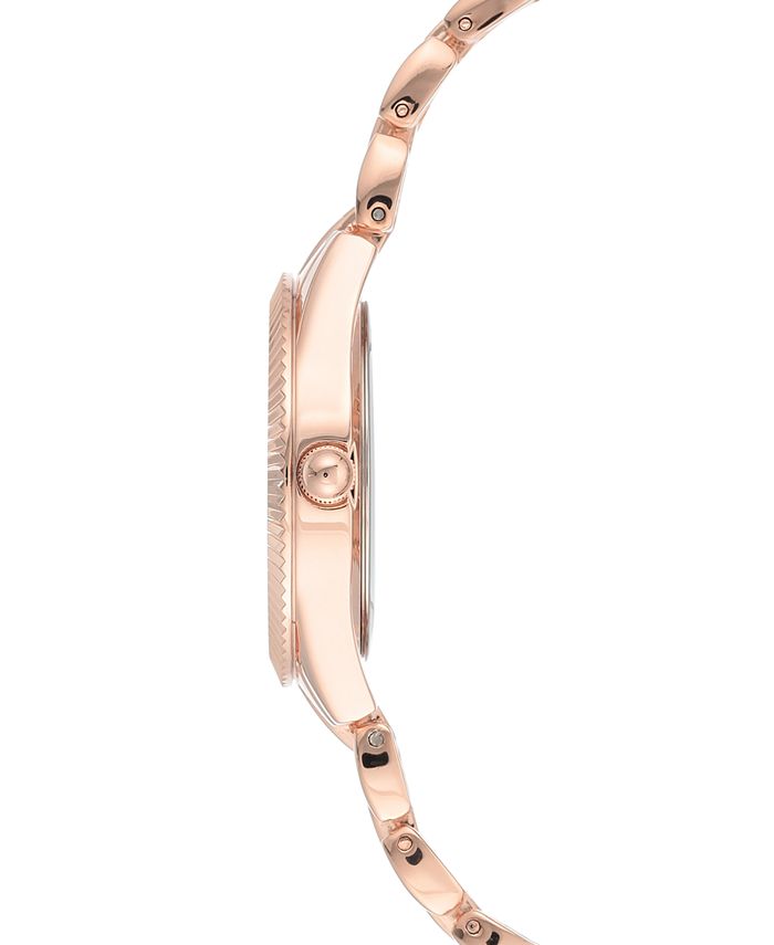 Anne Klein Women's Rose Gold-Tone Bracelet Watch 30mm - Macy's
