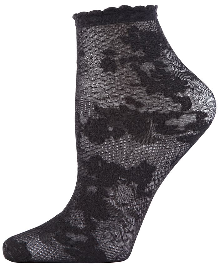 Natori Scarlet Lace Sheer Shortie Socks, Online Only - Macy's