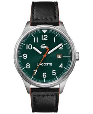 lacoste genuine leather watch