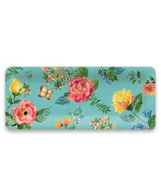 Abode Homewares - Garden Floral Rctnglr Platter