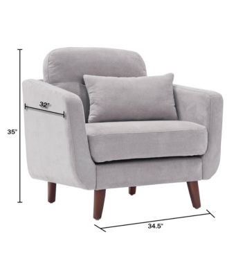 Elle D&eacute;cor 24" Mid-Century Modern Chloe Armchair
