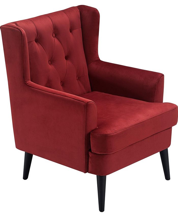 Elle Decor Elle Décor Celeste Tufted Velvet Accent Chair Macy's