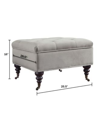Abbot Square Tufted Ottoman with Storage and Casters