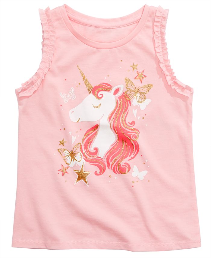 Epic Threads Toddler Girls Ruffled Unicorn-Print Tank Top, Created for ...