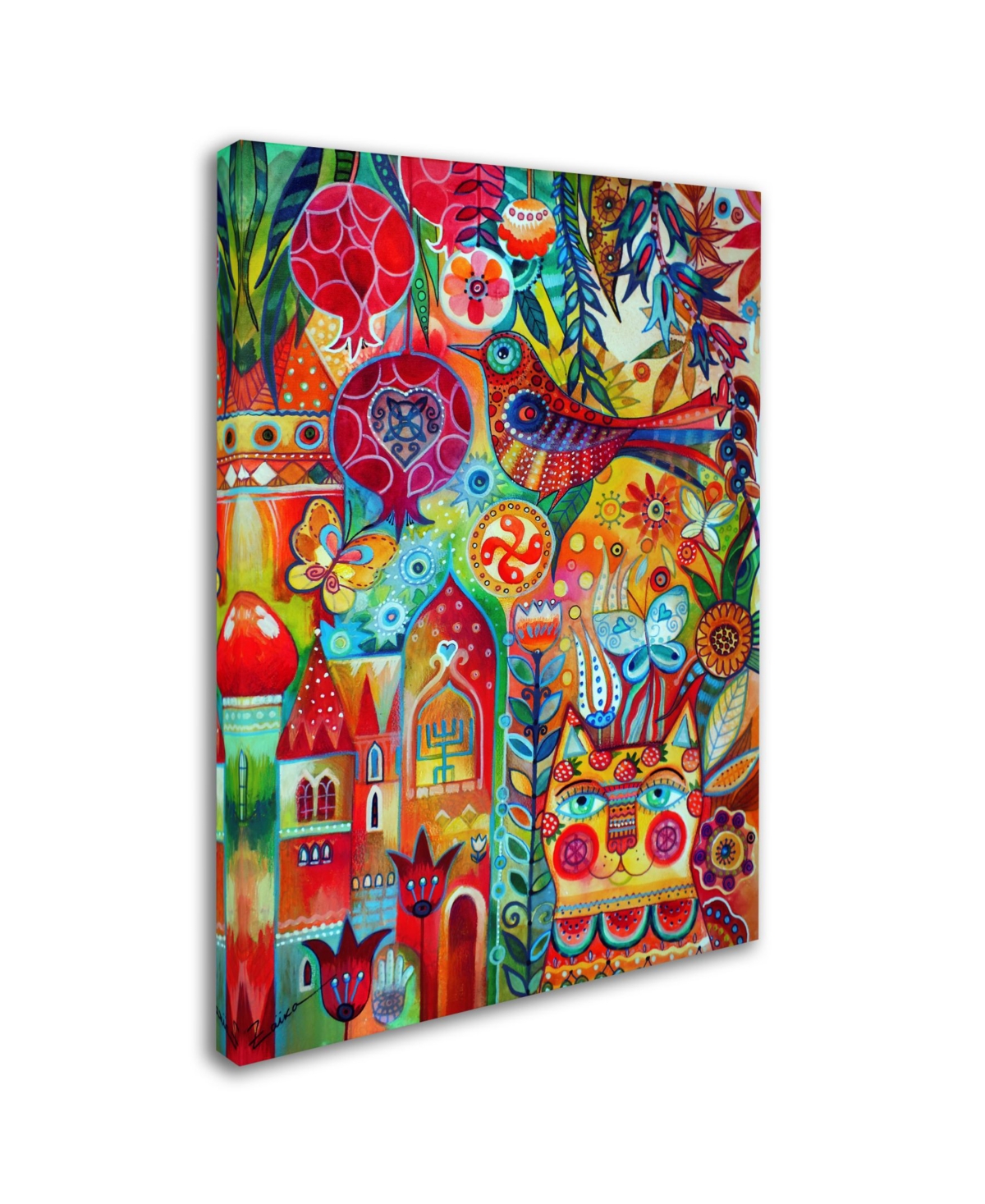 Oxana Ziaka 'Summer Cat' Canvas Art - 2