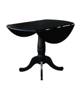 International Concept 42" Round Dual Drop Leaf Pedestal Table