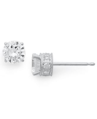 filigree diamond stud earrings