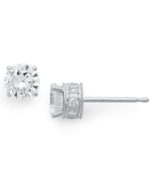 image of Diamond Filigree Stud Earrings in 14k White Gold (1-1/2 ct. t.w.)