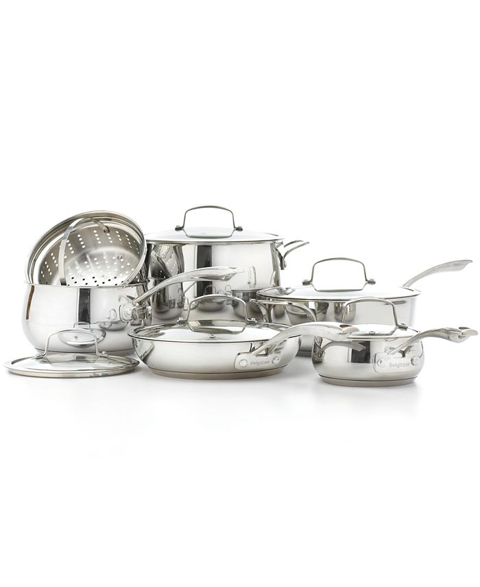 Belgique Stainless Steel 11Pc. Cookware Set, Created for Macy's Macy's