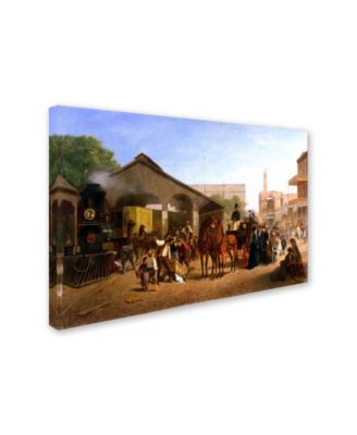 Trademark Global William Hahn 'Sacramento Railroad Station' Canvas Art - 19" x 12" x 2"