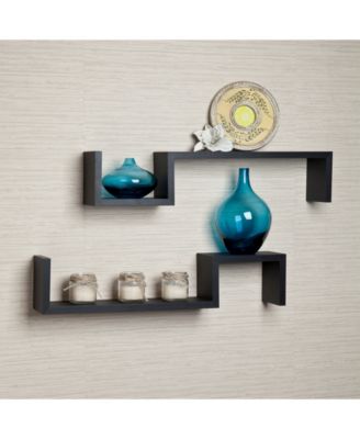 "S" Wall Mount Shelves - Set of 2