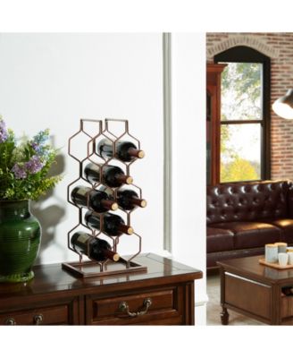 Danya B Copper Electroplated 8 Bottle Wine Rack - Macy's