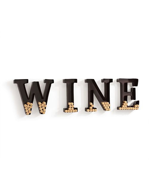 Danya B Metal Wall Mount Wine Letters Cork Holder Reviews Bar Wine Dining Macy S