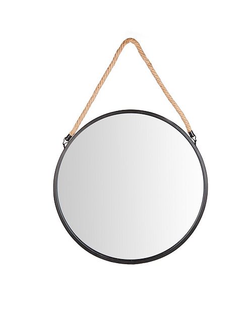 Danya B 20 Decorative Round Metal Circle Wall Mirror With Hanging Rope Reviews All Mirrors Home Decor Macy S
