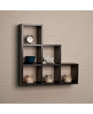 Danya B Stepped Six Cubby Decorative Wall Shelf - Macy's