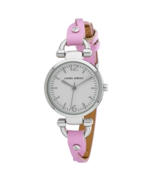image of Laura Ashley Purple Ladies- Dial Analog Display Twisted Band Round Watch