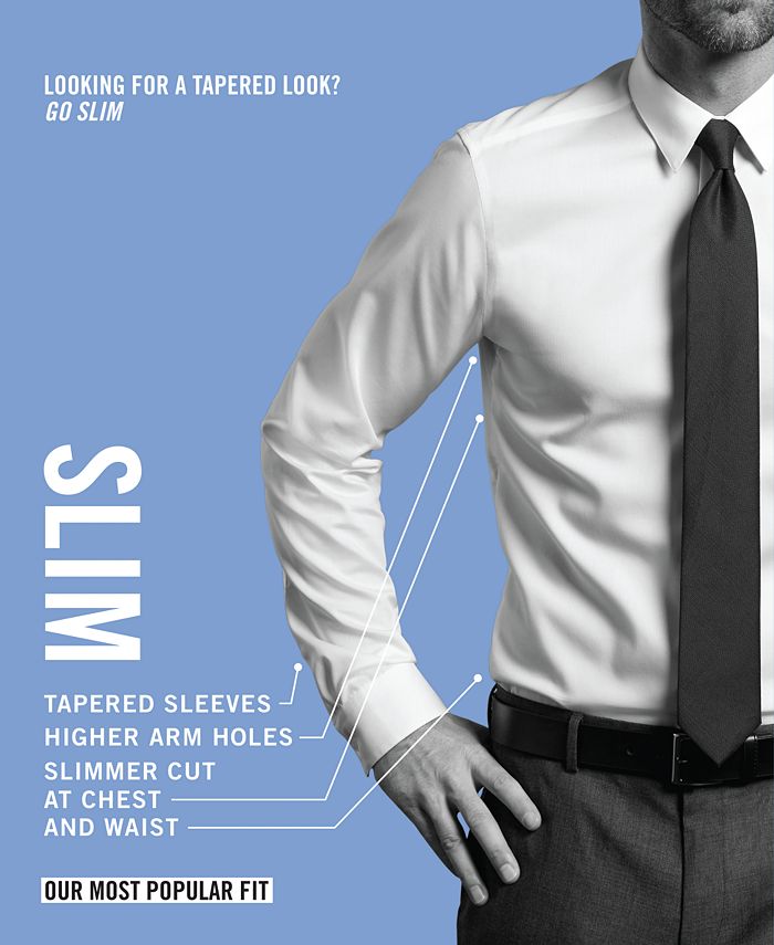 Van Heusen Men's Slim-Fit Flex Collar Stretch Solid Dress Shirt - Macy's
