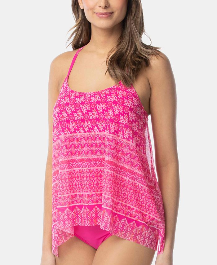 Coco Reef Bohemia Printed BraSized Mesh Tankini Top Macy's