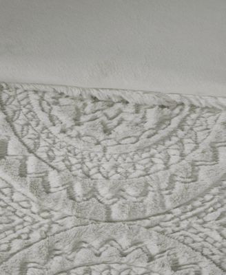 Arya Embroidered Medallion Faux Fur 3-Pc. Comforter Set, King/California King