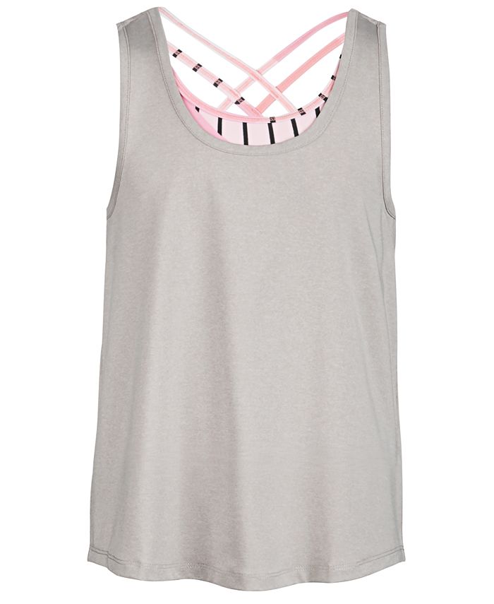 Ideology Big Girls Layered-Look Tank Top, Created for Macy's - Macy's