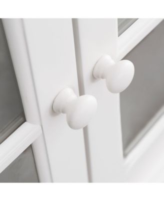 Riley Holliday Cottage White 56" Corner TV Console with Bookcase/Display