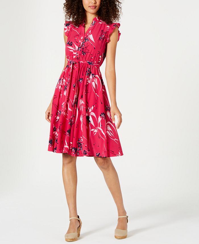 Charter Club Petite Floral-Print A-Line Dress, Created for Macy's - Macy's