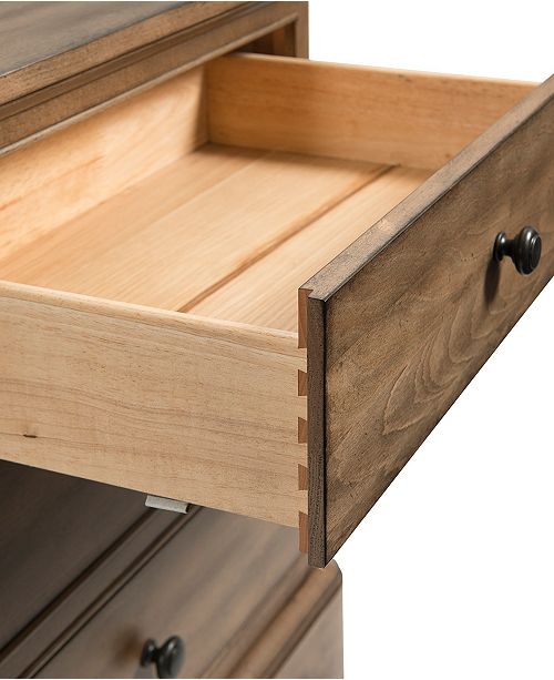 Furniture Gunnison Solid Wood USB Nightstand & Reviews Furniture Macy's