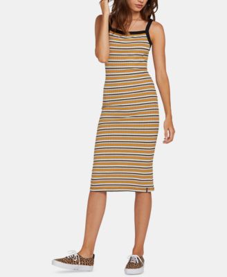 striped bodycon tank dress