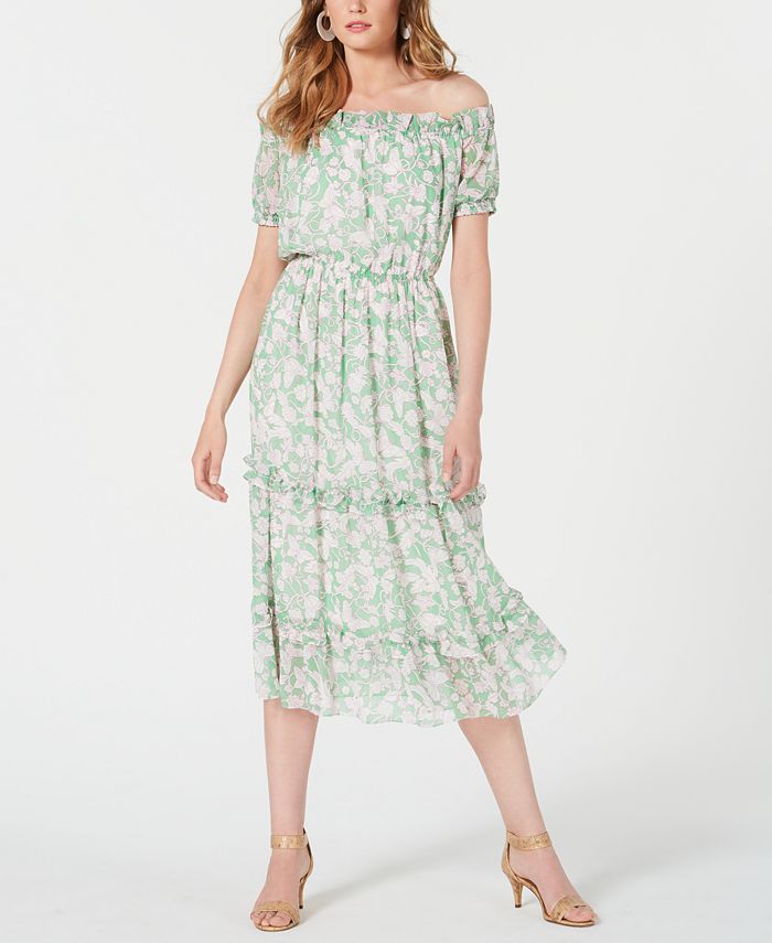 Avec Les Filles Off-The-Shoulder Ruffled Dress - Macy's