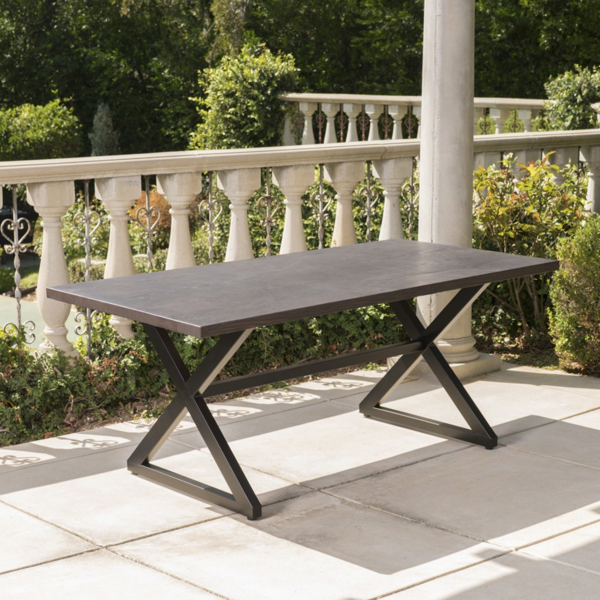 Rolando Outdoor Dining Table -Black
