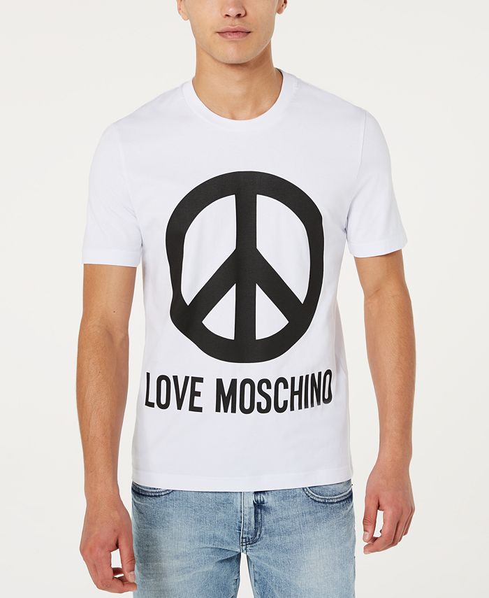 Love Moschino Men's Peace Logo Graphic T-Shirt - Macy's