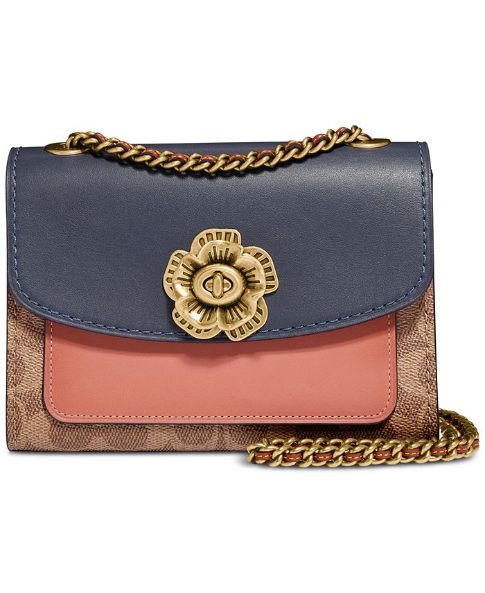 COACH Signature Colorblock Pocket Parker 18 Shoulder Bag Macy's