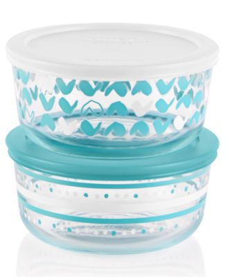 Pyrex Decorated Doodle Storage Set Macy's
