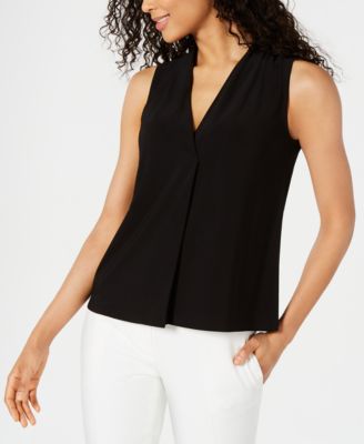 Kasper Women's ITY Mock Neck Top - Stretch Knit, Versatile Basic Long Sleeve Shirt