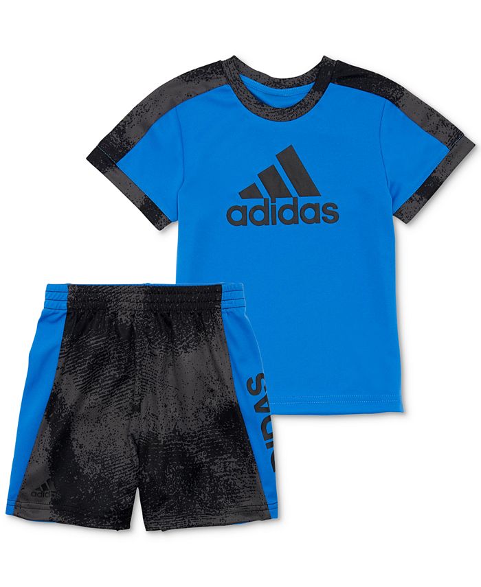 adidas Baby Boys 2-Pc. Colorblocked T-Shirt & Shorts Set - Macy's