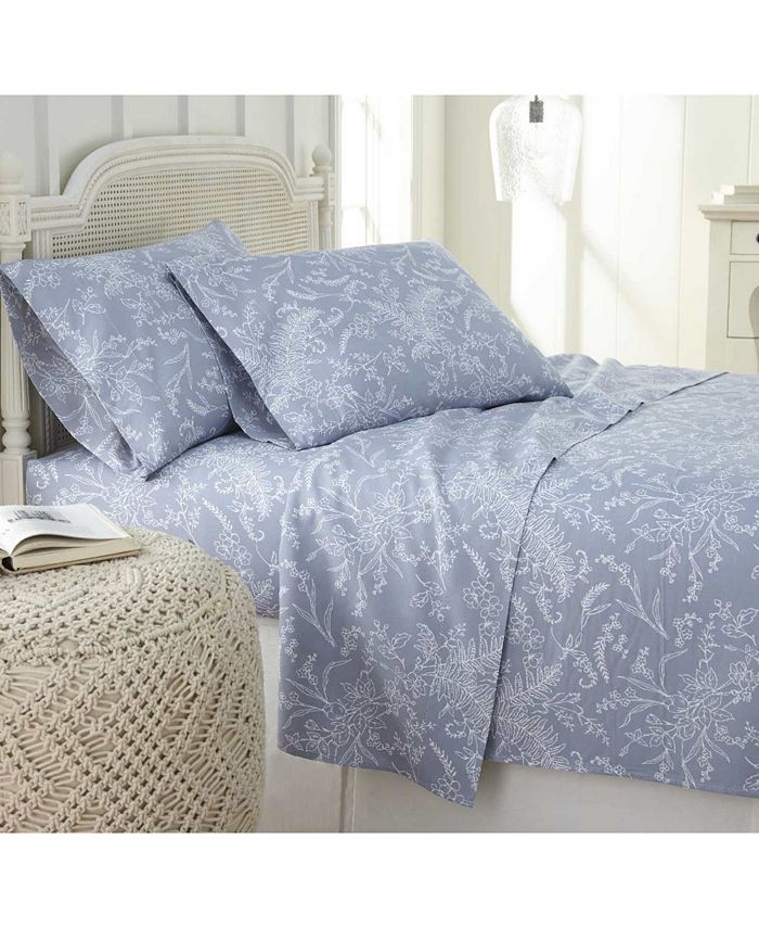 Southshore Fine Linens UltraSoft Floral or Solid 4Piece Sheet Set