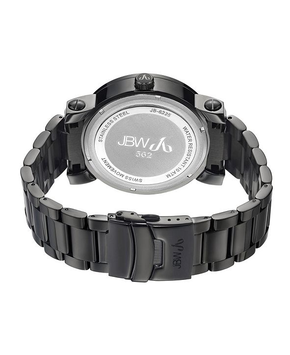 Jbw Men's "562" Diamond (1/8 ct.t.w.) Black IonPlated Stainless Steel