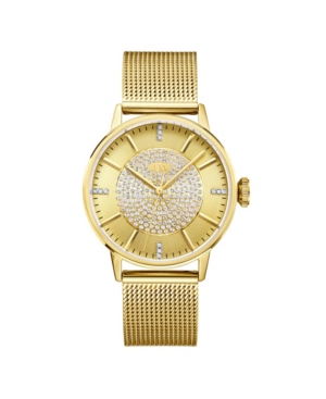 JBW WOMEN'S BELLE DIAMOND (1/8 CT.T.W.) 18K GOLD PLATED STAINLESS STEEL WATCH