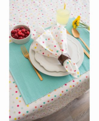 Multi Polka Dots Print Table cloth 60" X 104"