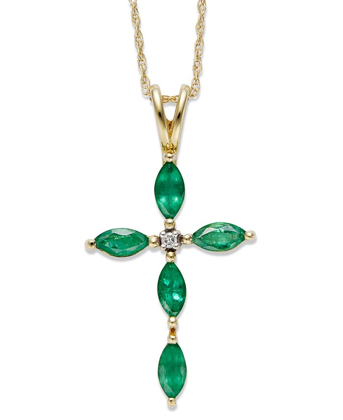 Macys emerald necklace on sale