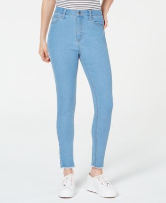 Tinseltown - Juniors' High-Rise Raw-Hem Skinny Jeans
